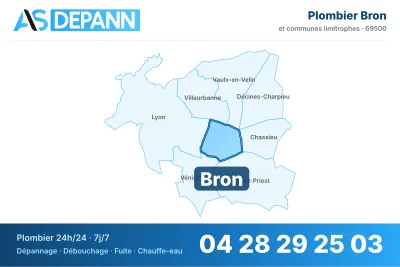 Vignette de la carte de Bron desservie par AS Depann