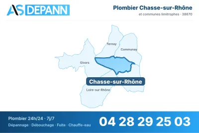 Vignette de la carte de Chasse-sur-Rhône desservie par AS Depann