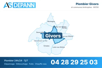 Vignette de la carte de Givors desservie par AS Depann