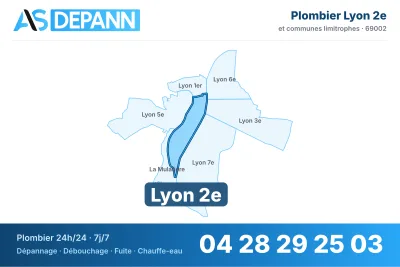 Vignette de la carte de Lyon 2e desservie par AS Depann