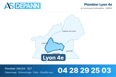 Vignette de la carte de Lyon 4e desservie par AS Depann