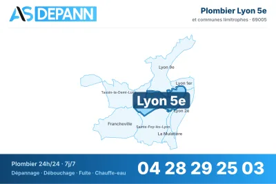 Vignette de la carte de Lyon 5e desservie par AS Depann