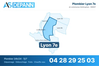 Vignette de la carte de Lyon 7e desservie par AS Depann