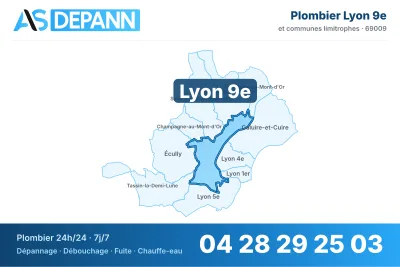Vignette de la carte de Lyon 9e desservie par AS Depann