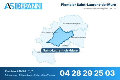 Miniature carte Saint-Laurent-de-Mure