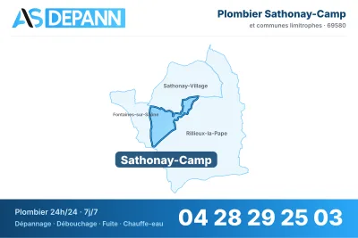 Miniature carte Sathonay-Camp