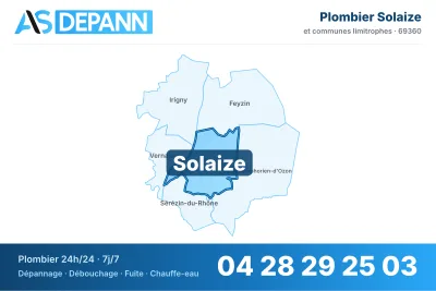 Vignette de la carte de Solaize desservie par AS Depann
