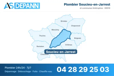 Miniature carte Soucieu-en-Jarrest