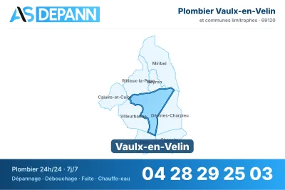 Miniature carte Vaulx-en-Velin