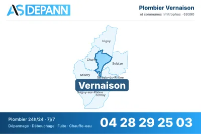 Vignette de la carte de Vernaison desservie par AS Depann